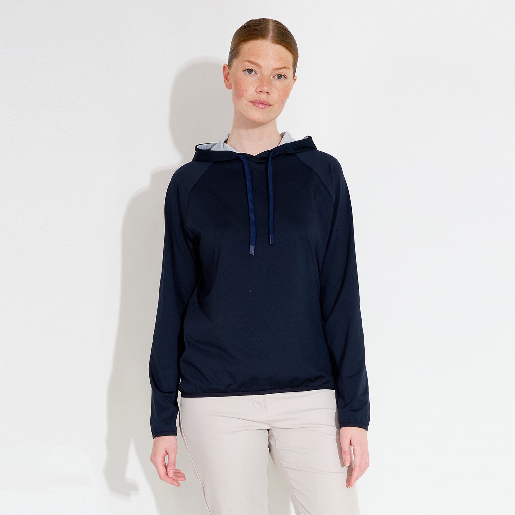 Abacus Ladies Navy Loop Hoodie
