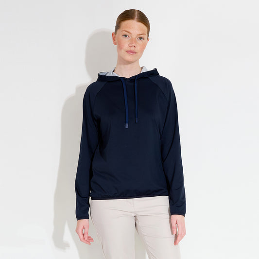 Abacus Ladies Navy Loop Hoodie