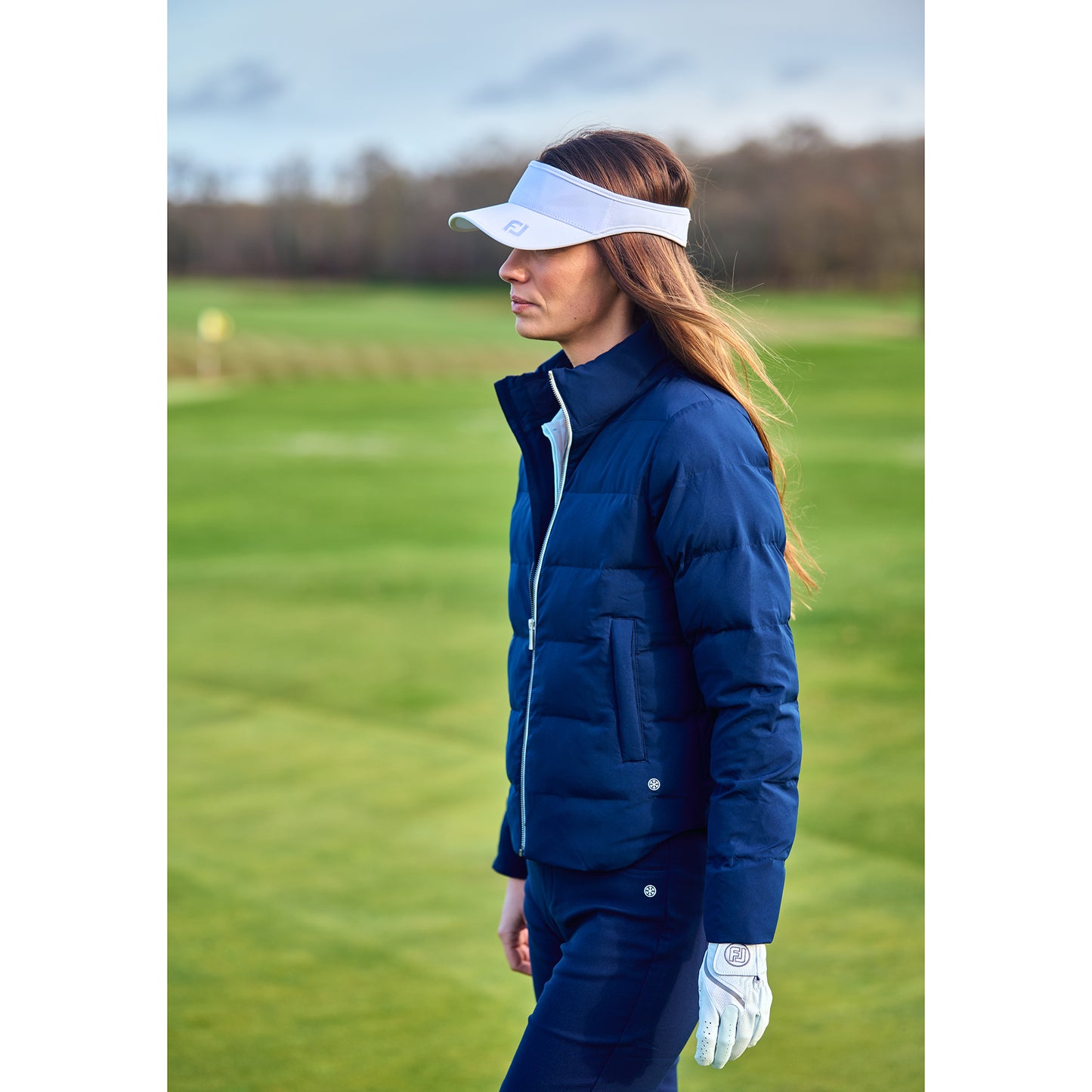 FootJoy Ladies Water Resistant Thermal Insulated Padded Jacket in Navy