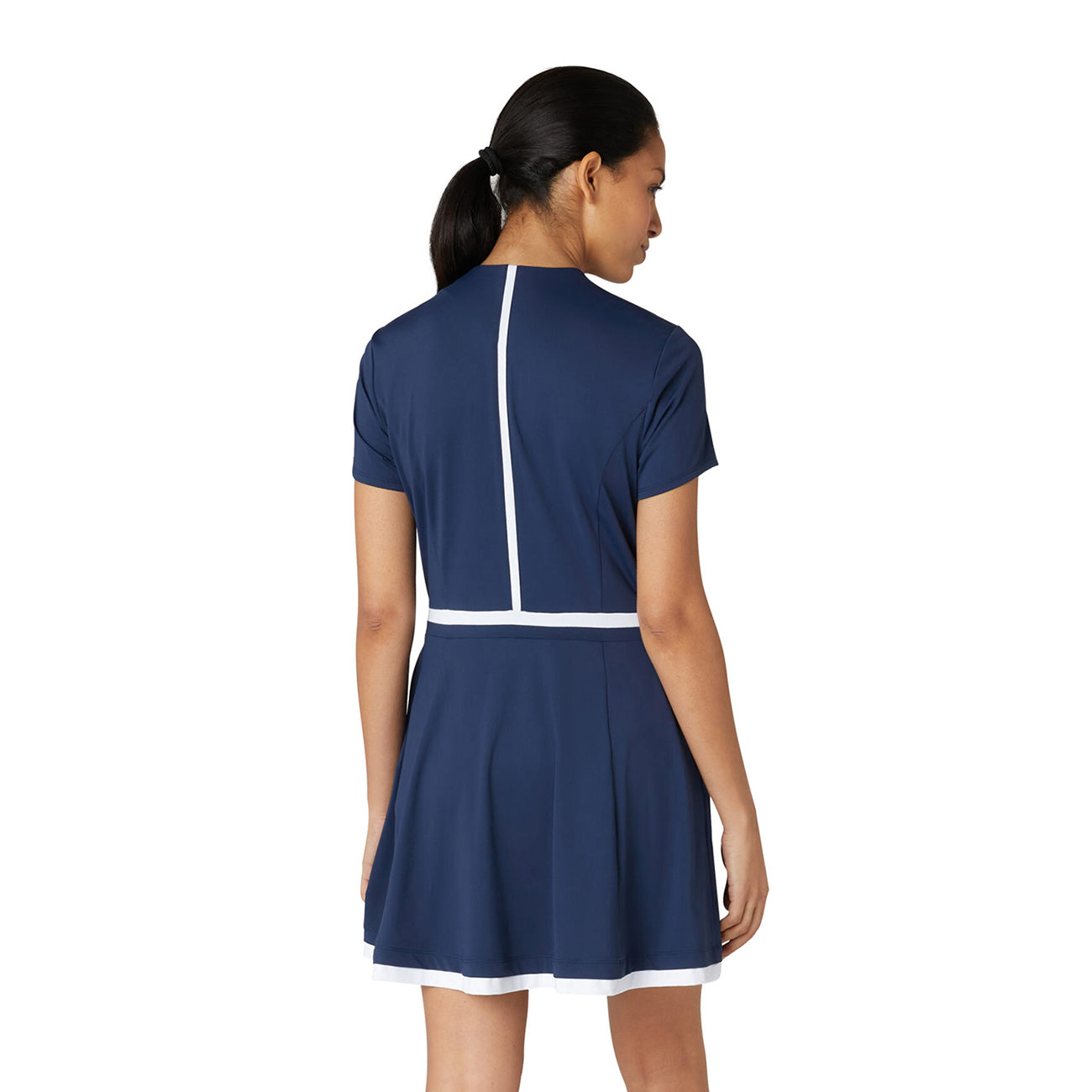 Original Penguin Womens Short Sleeve Dress in Navy With Contrast Piping