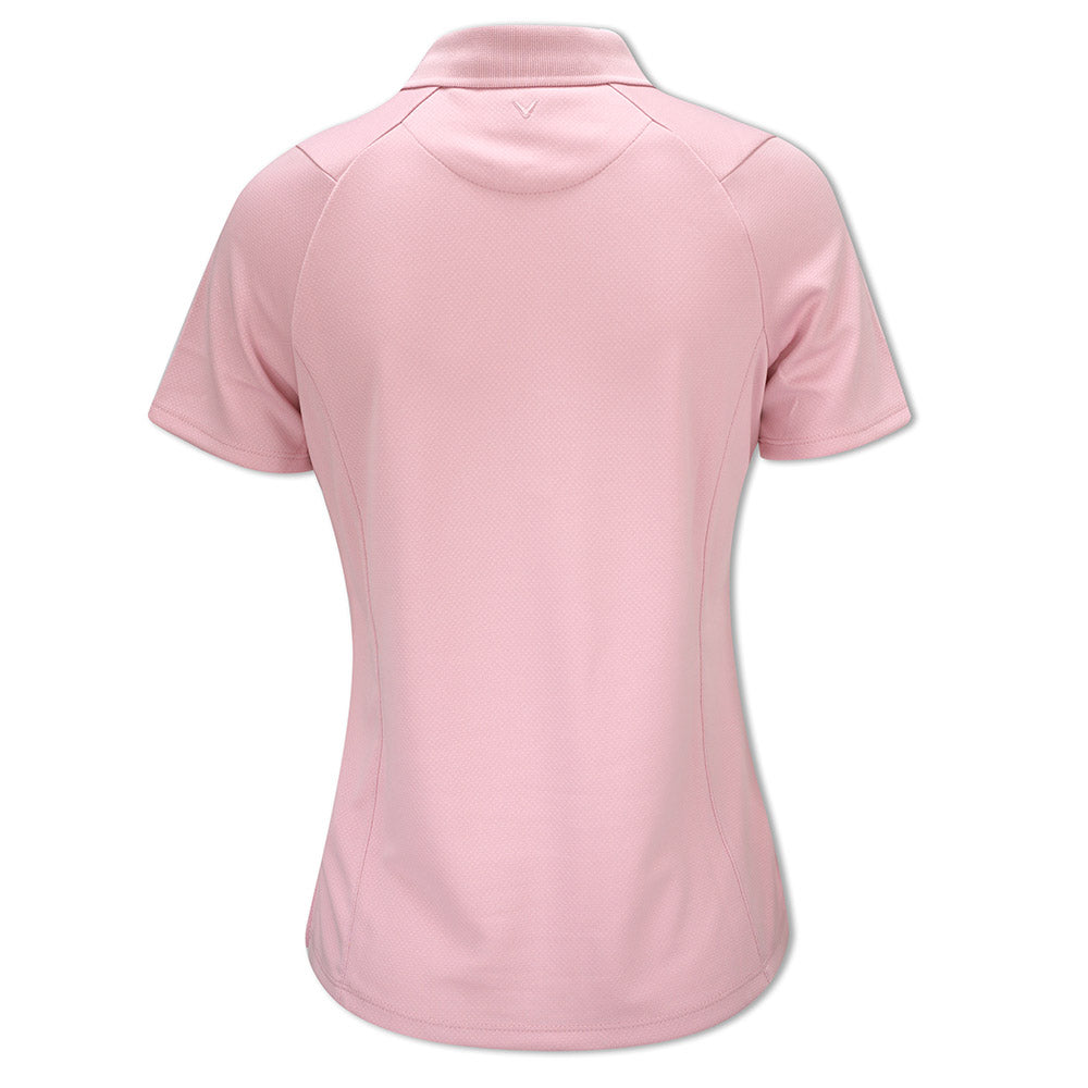 Callaway Ladies Short Sleeve Swing Tech Polo with Opti-Dri in Pink Nectar