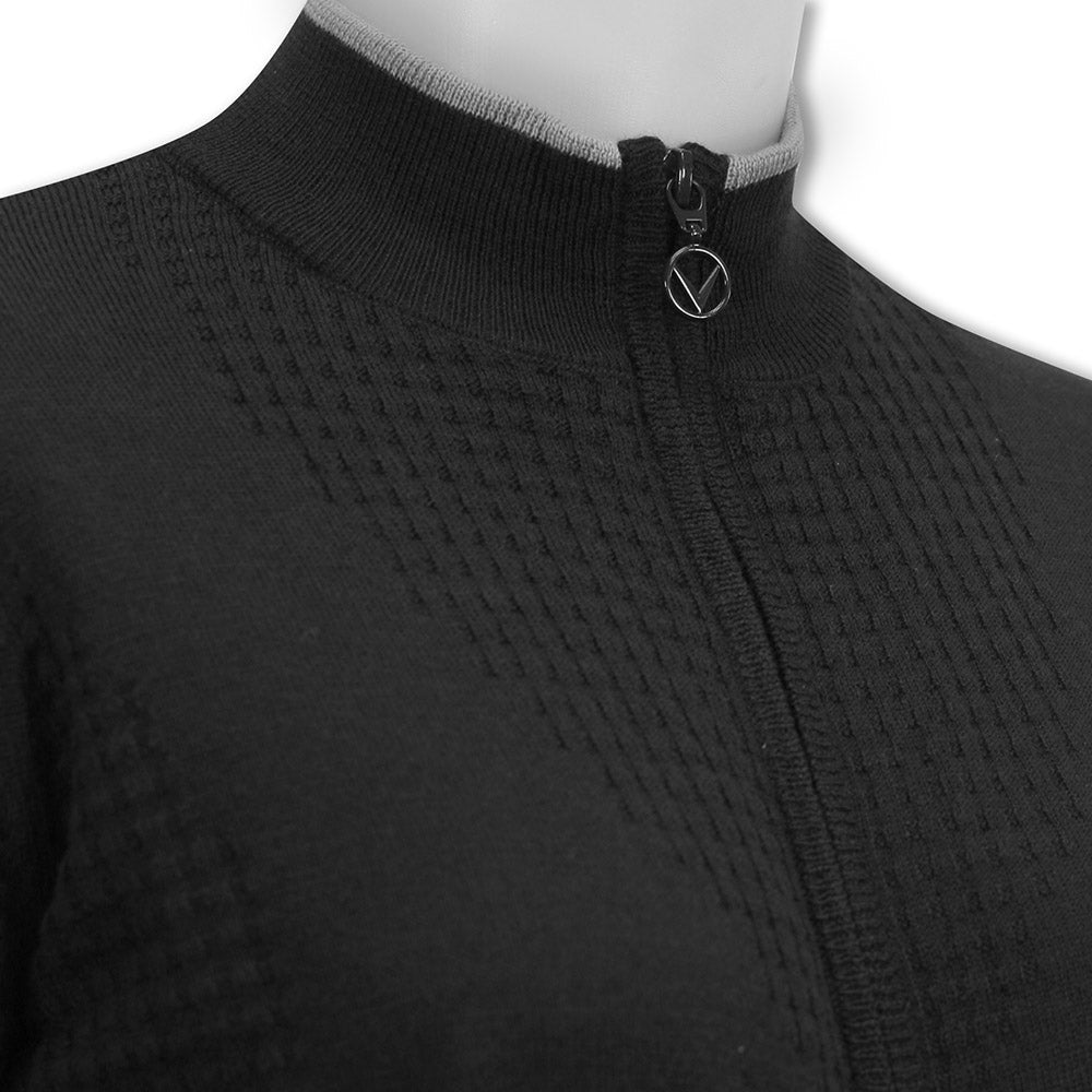 Callaway Ladies Lined Windstopper Full-Zip Sweater in Black Ink