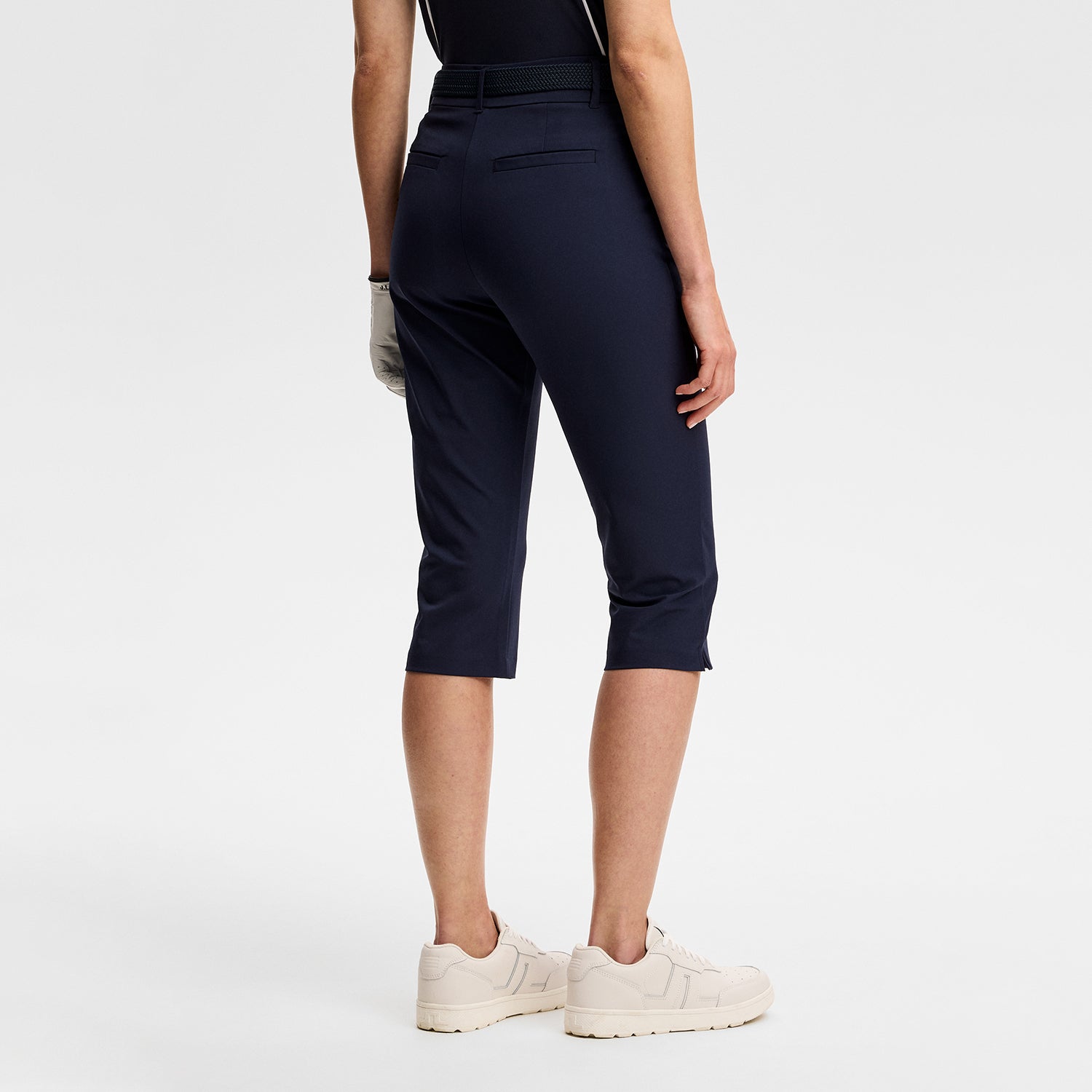 J.Lindeberg Ladies Navy Capris for Lightweight Comfort with Modern Elegance