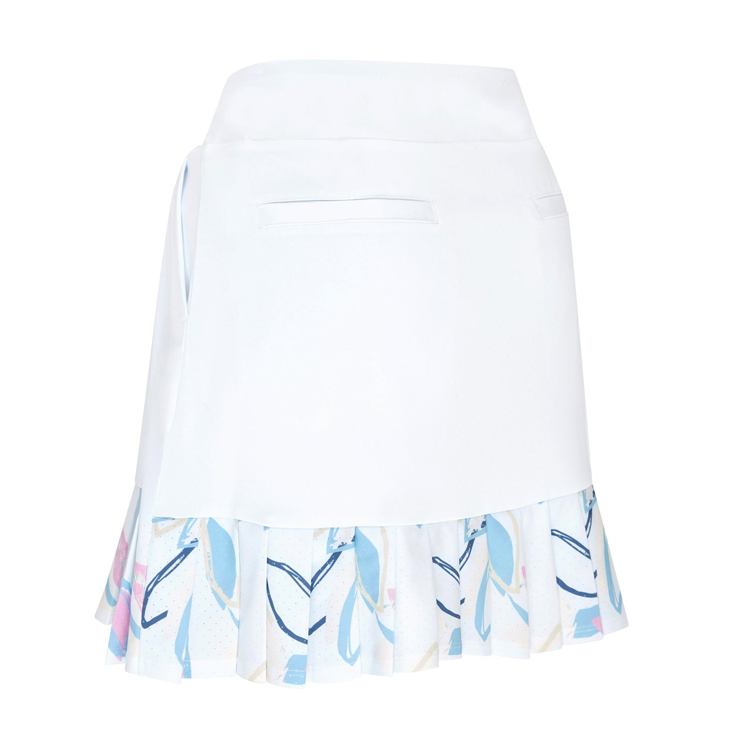 Callaway Ladies Pull-On Skort with Linear Petal Print Pleated Hem