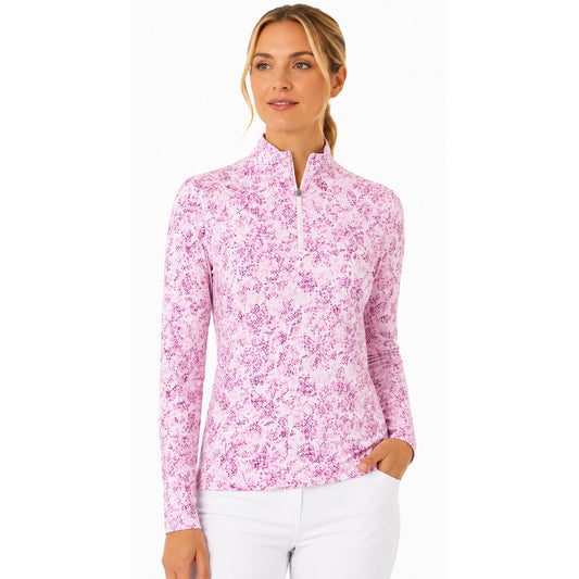 Callaway Women's Digitised Floral Print Top for Feminine Style, Breathable Comfort and Lightweight Layering