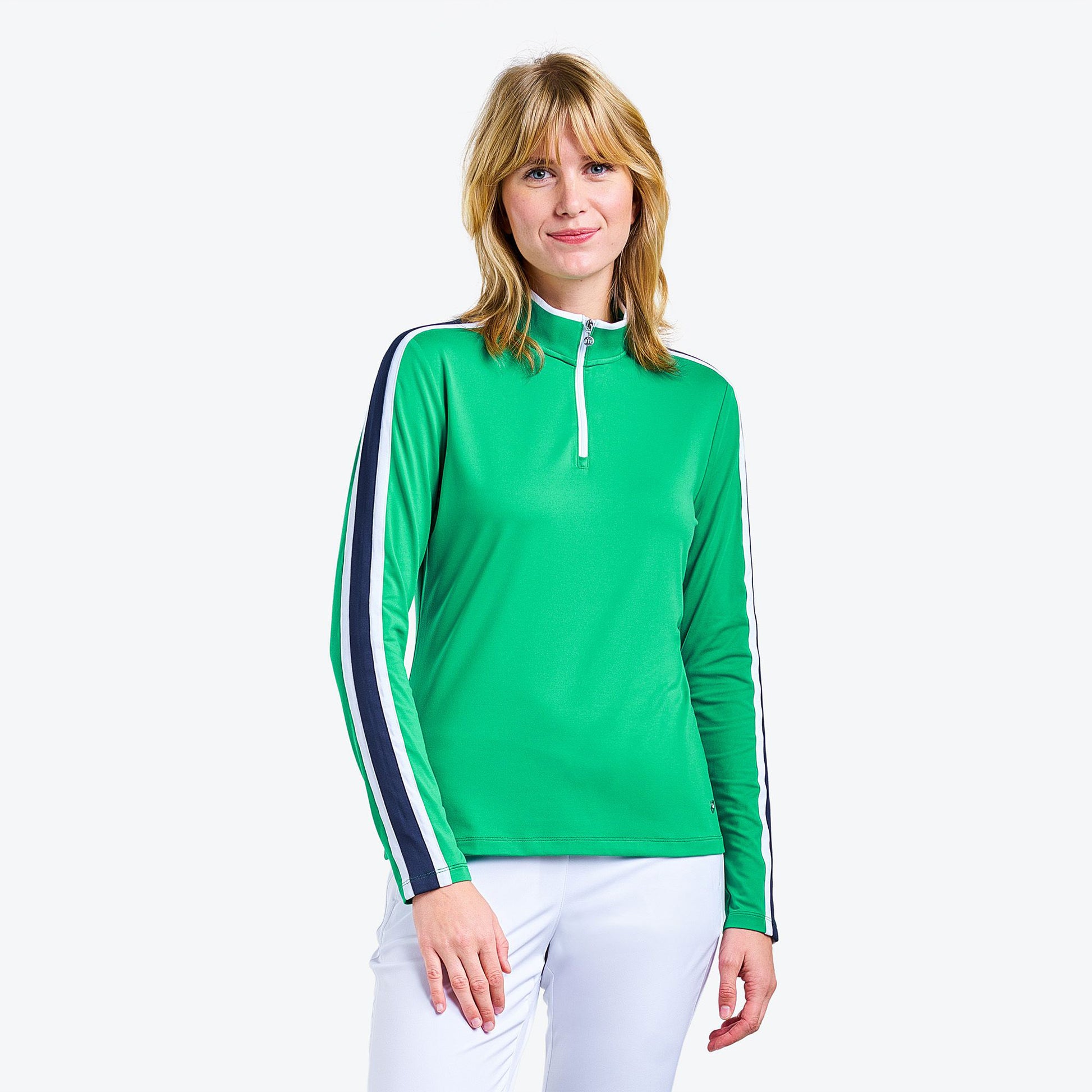 Nivo Ladies Colour Block Half-Zip Long Sleeve Golf Top