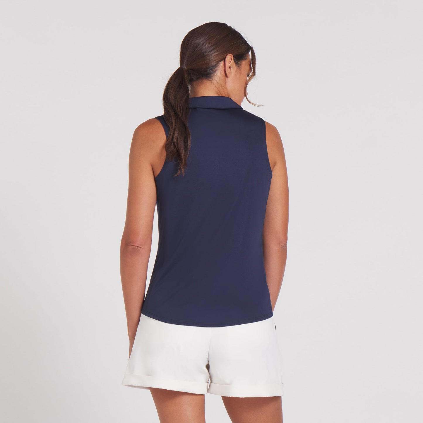 Puma Golf Ladies Sleeveless Polo in Deep Navy