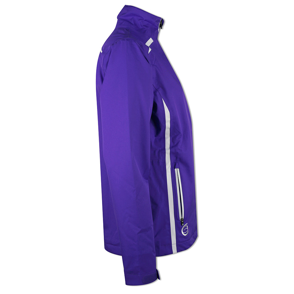 Sunderland Ladies Lightweight Waterproof Jacket with Lifetime Guarantee in Purple & White