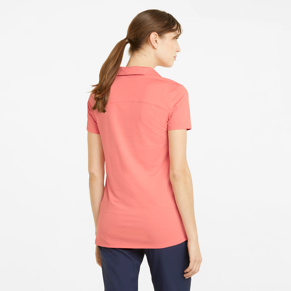 Puma Ladies Cloudspun Coast Golf Polo in Carnation Pink - Medium Only Left