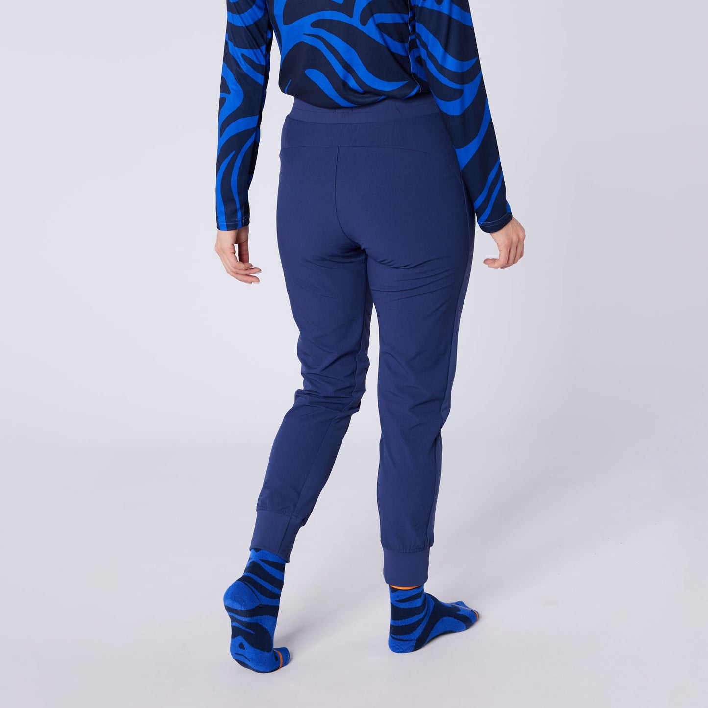 Swing Out Sister Ladies Wind & Water Resistant Pull-On Stretch Jogger in Navy