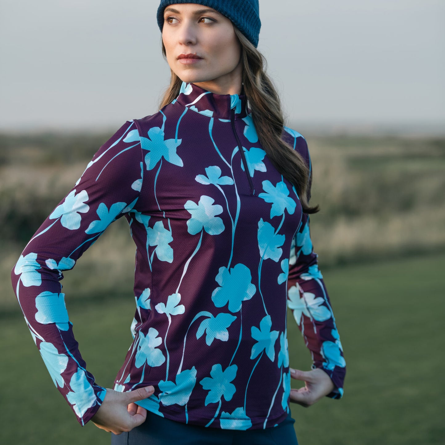 Callaway Womens Golf Top with Bold Floral Print Design
