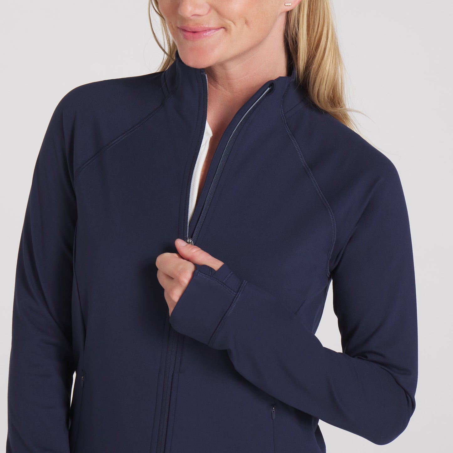 Puma Golf Ladies Full-Zip Soft-Stretch Jacket in Deep Navy