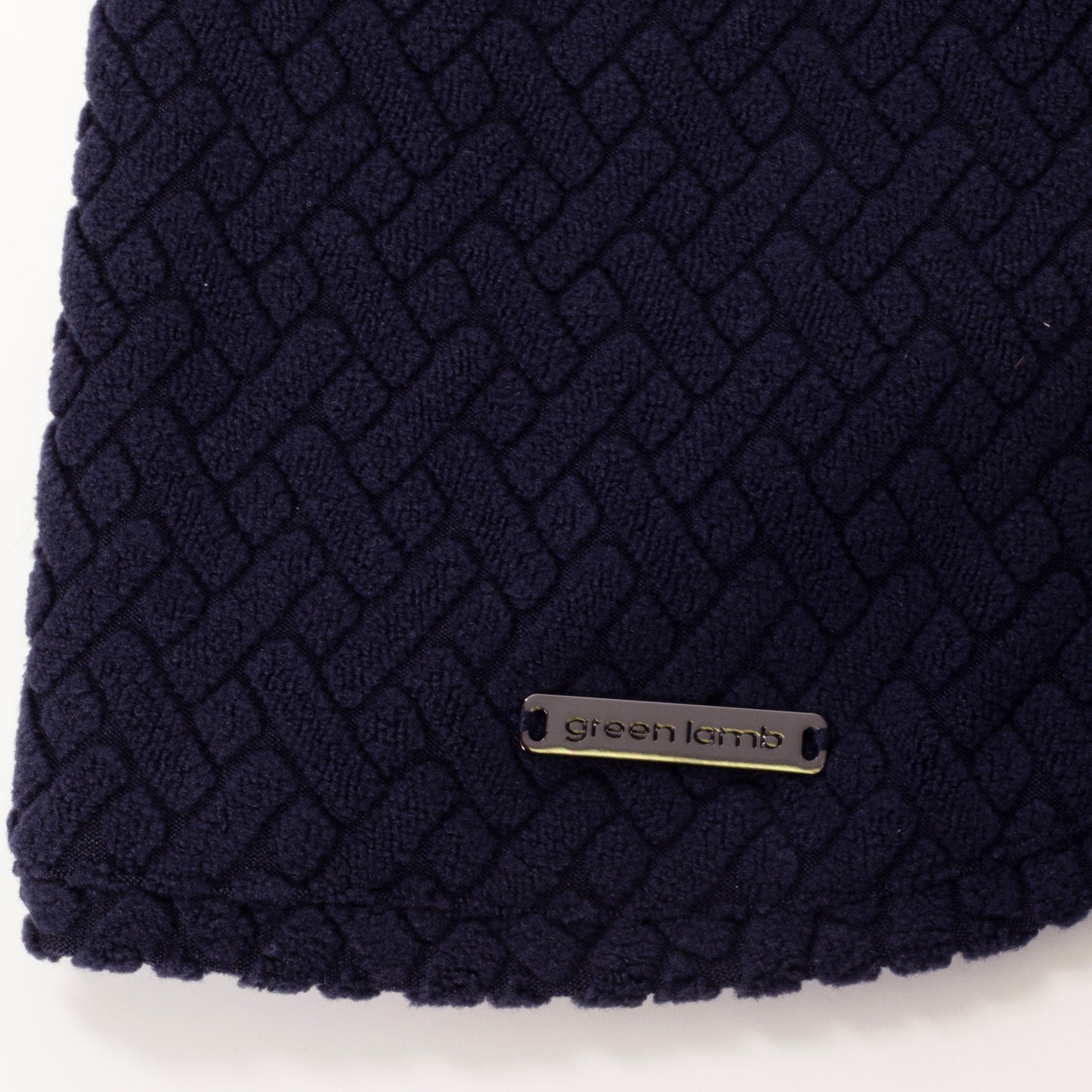 Green Lamb Ladies Textured Fleece Snood in Navy