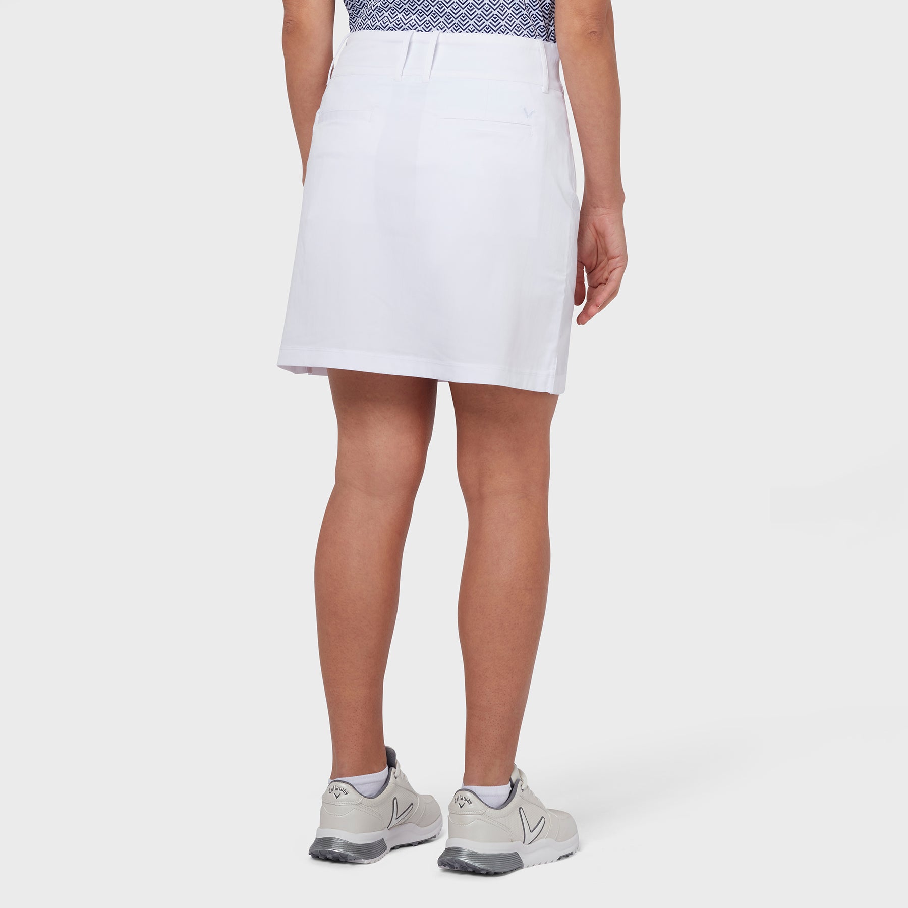 Callaway Ladies Longer Length Skort with Stretch in Brilliant White