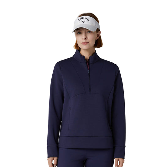Callaway Ladies Soft Touch Navy Pullover with Neat Contour Seams for a Sporty Chic Silhouette