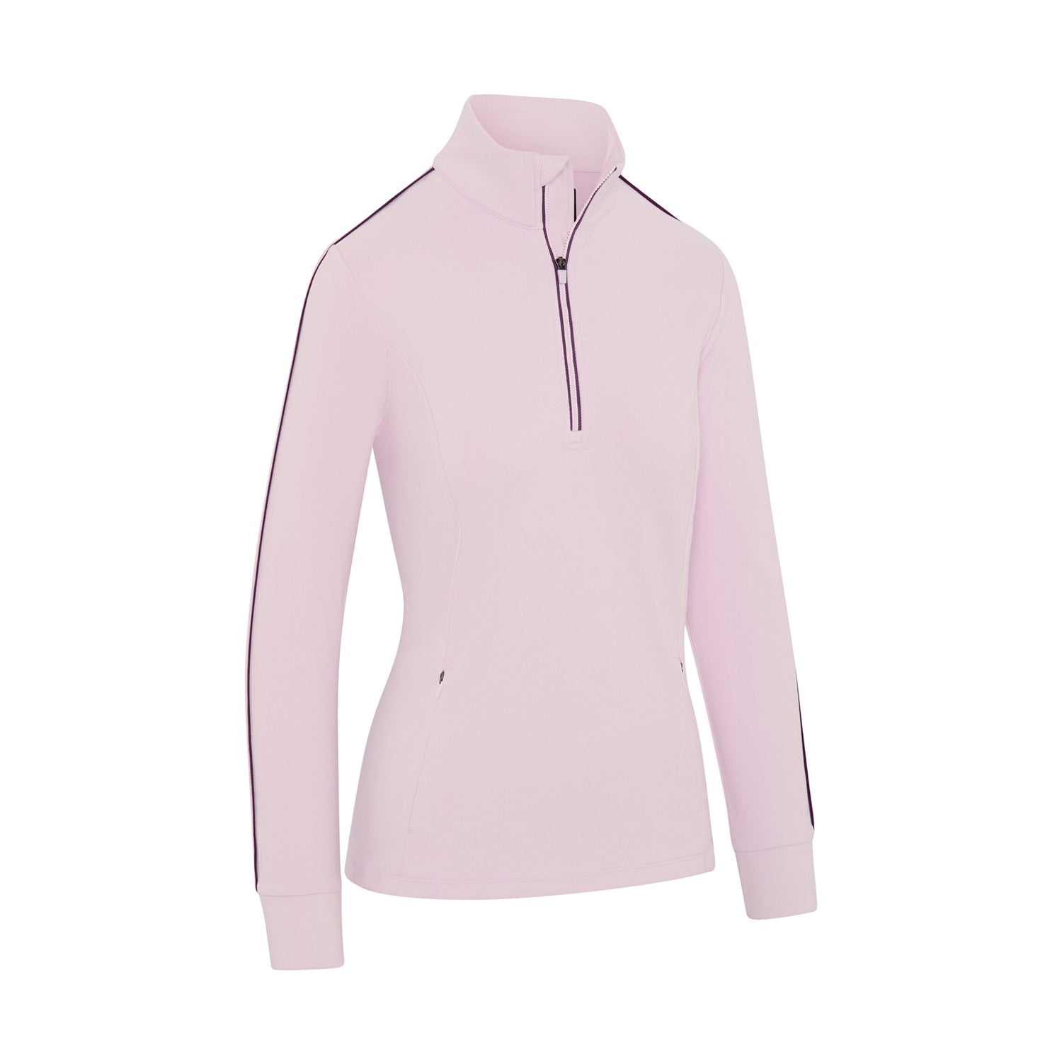 Callaway Ladies 1/4 Zip Top with Luxurious Velour Feel & Sporty Chic Details