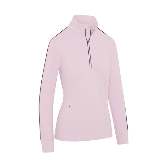 Callaway Ladies 1/4 Zip Top with Luxurious Velour Feel & Sporty Chic Details