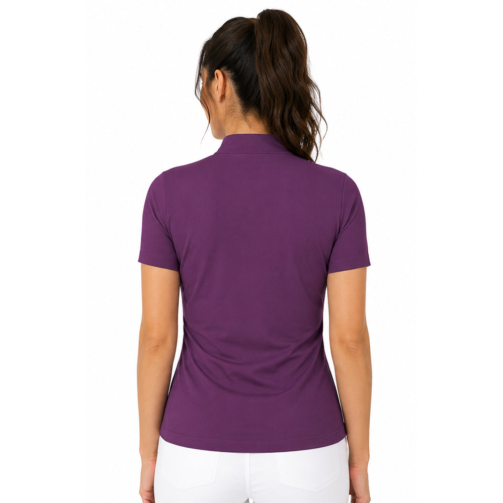 Callaway Ladies Short Sleeve Ribbed Short Sleeve Polo - Where Contemporary Style Meets the Fairway
