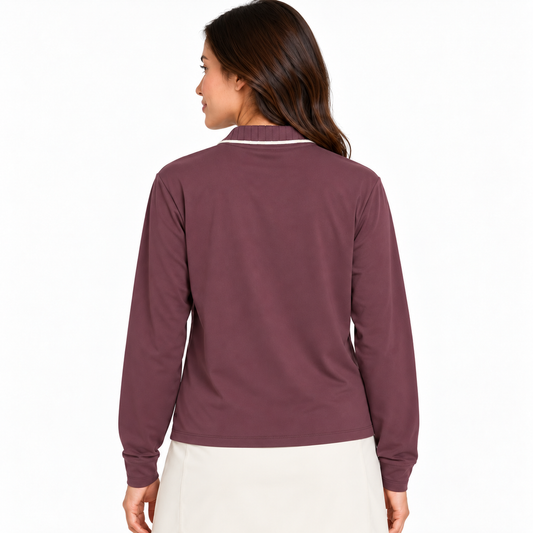 Puma Golf Ladies Long Sleeve Polo with A Luxurious Soft Touch for Elevated Comfort