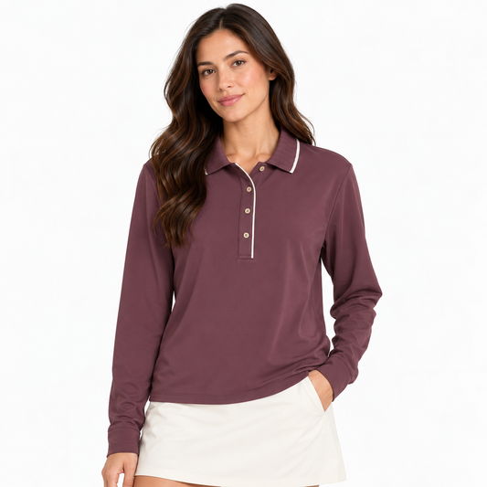 Puma Golf Ladies Long Sleeve Polo with A Luxurious Soft Touch for Elevated Comfort