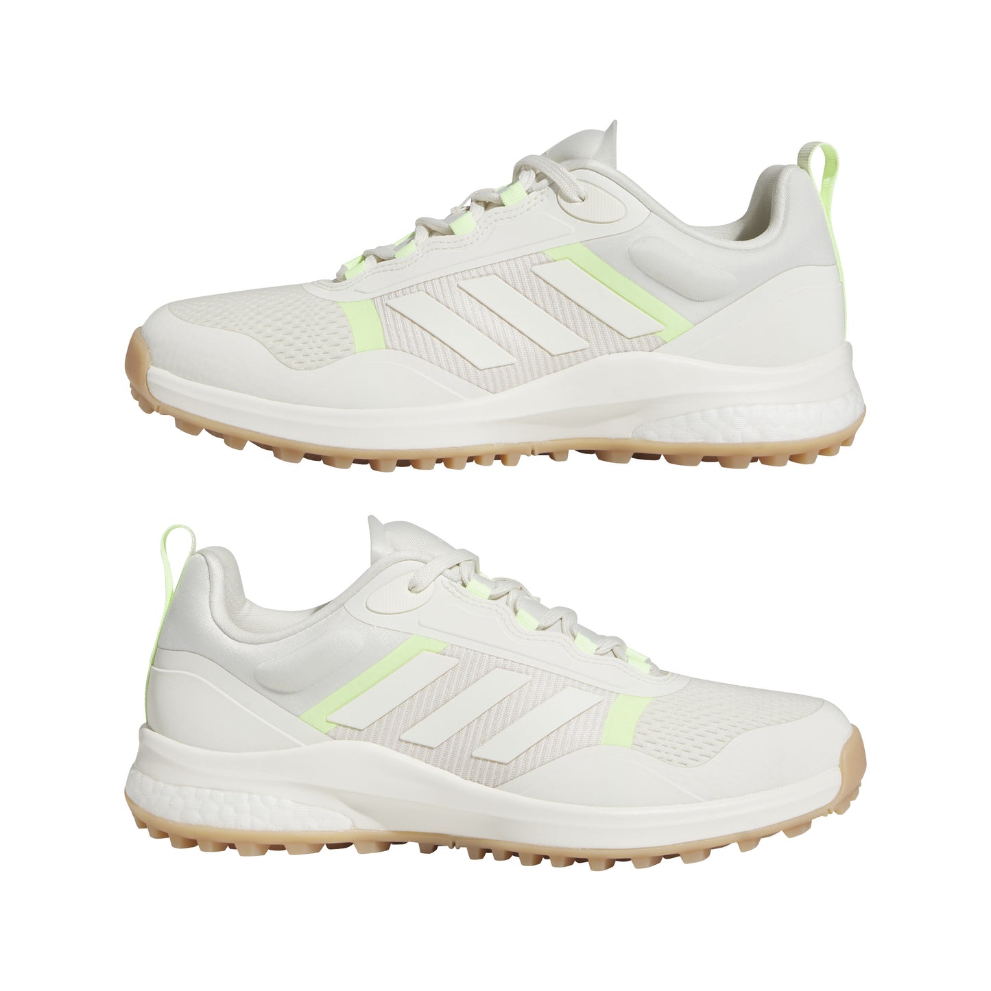 adidas Women's Spikeless Golf Shoe with Fluorescent Lime Green Detailing