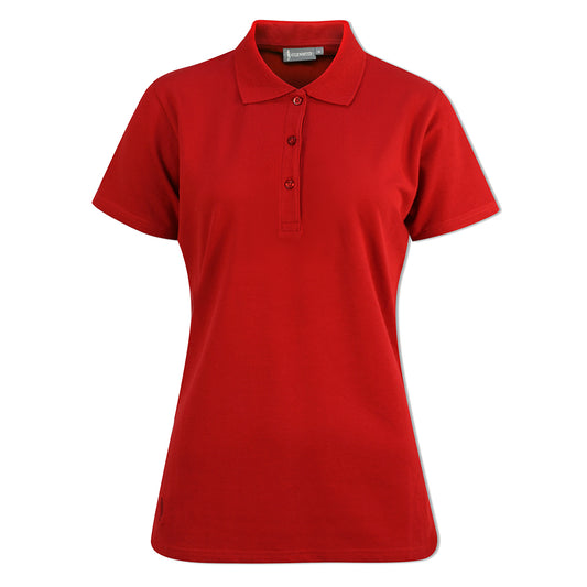 Glenmuir Ladies Pique Short-Sleeve Polo with Soft Cotton Finish in Garnet