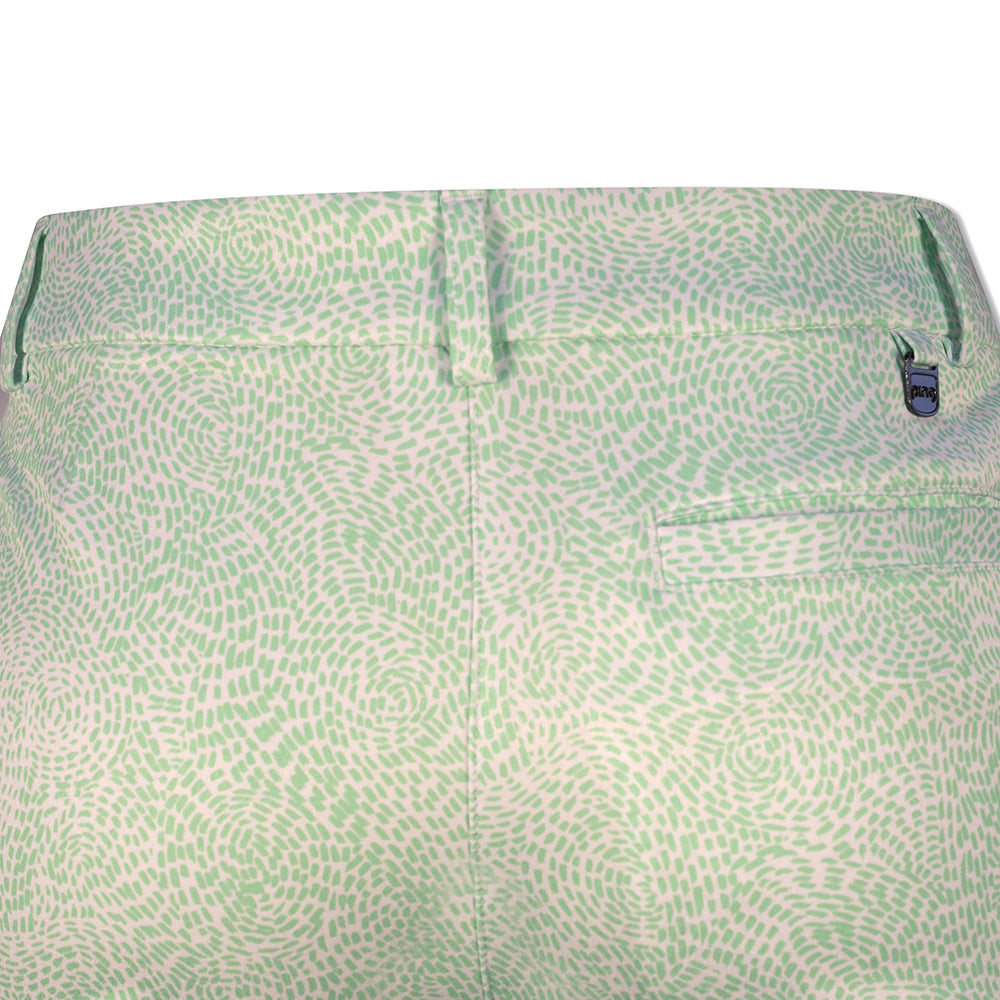 Ping Ladies Crop Trousers with Sensorcool in Mint Green & White Print - Last Pair Size 16 Only Left