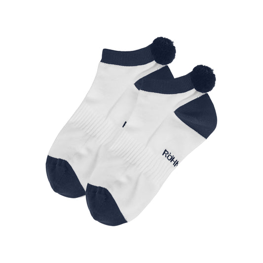 Rohnisch Ladies 2 Pair Pack of Navy PomPom Socks