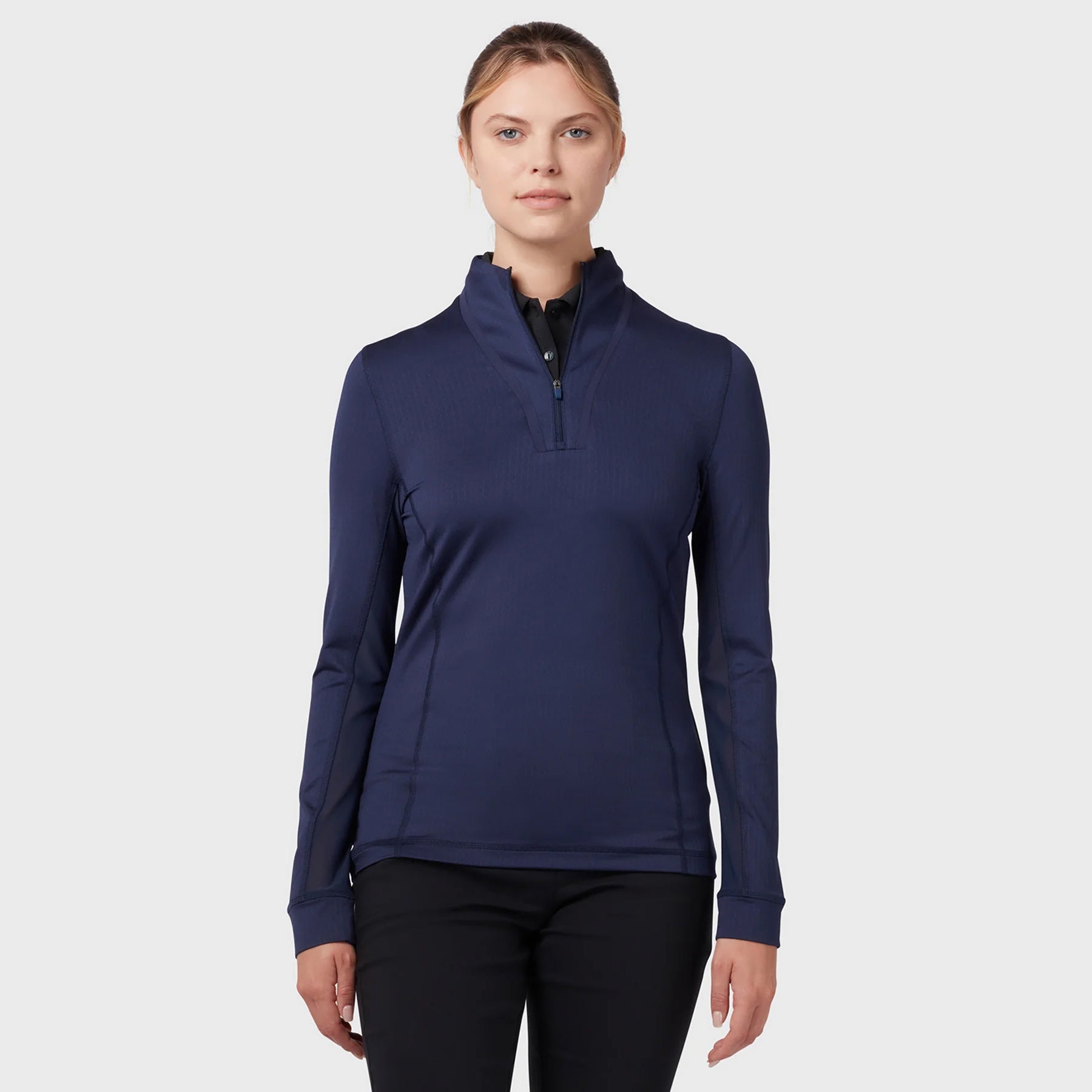 Callaway Ladies Sun Protection 1/4 Zip With Mesh Panels in PEACOAT