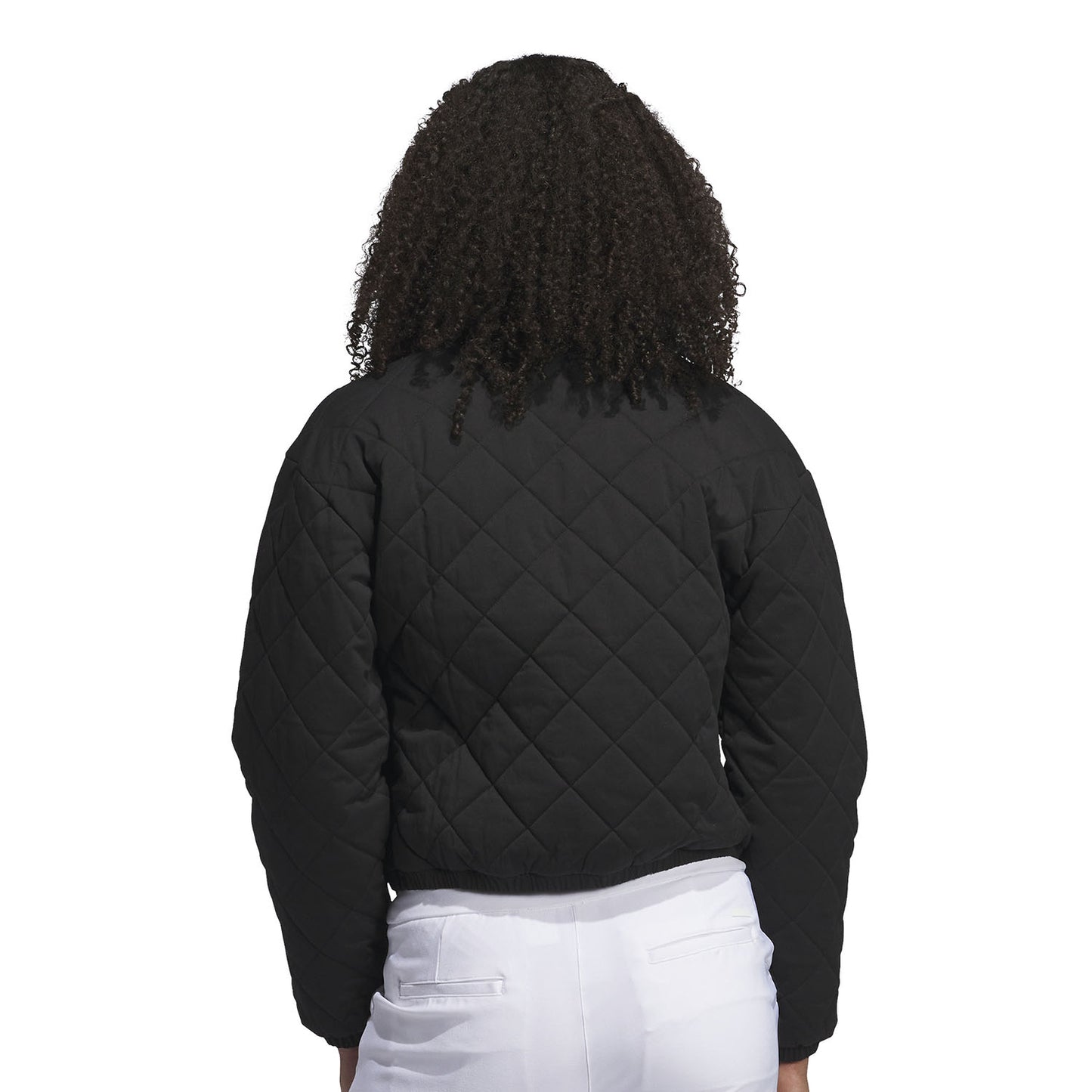 adidas Golf Ladies Black Quilted Bomber Jacket