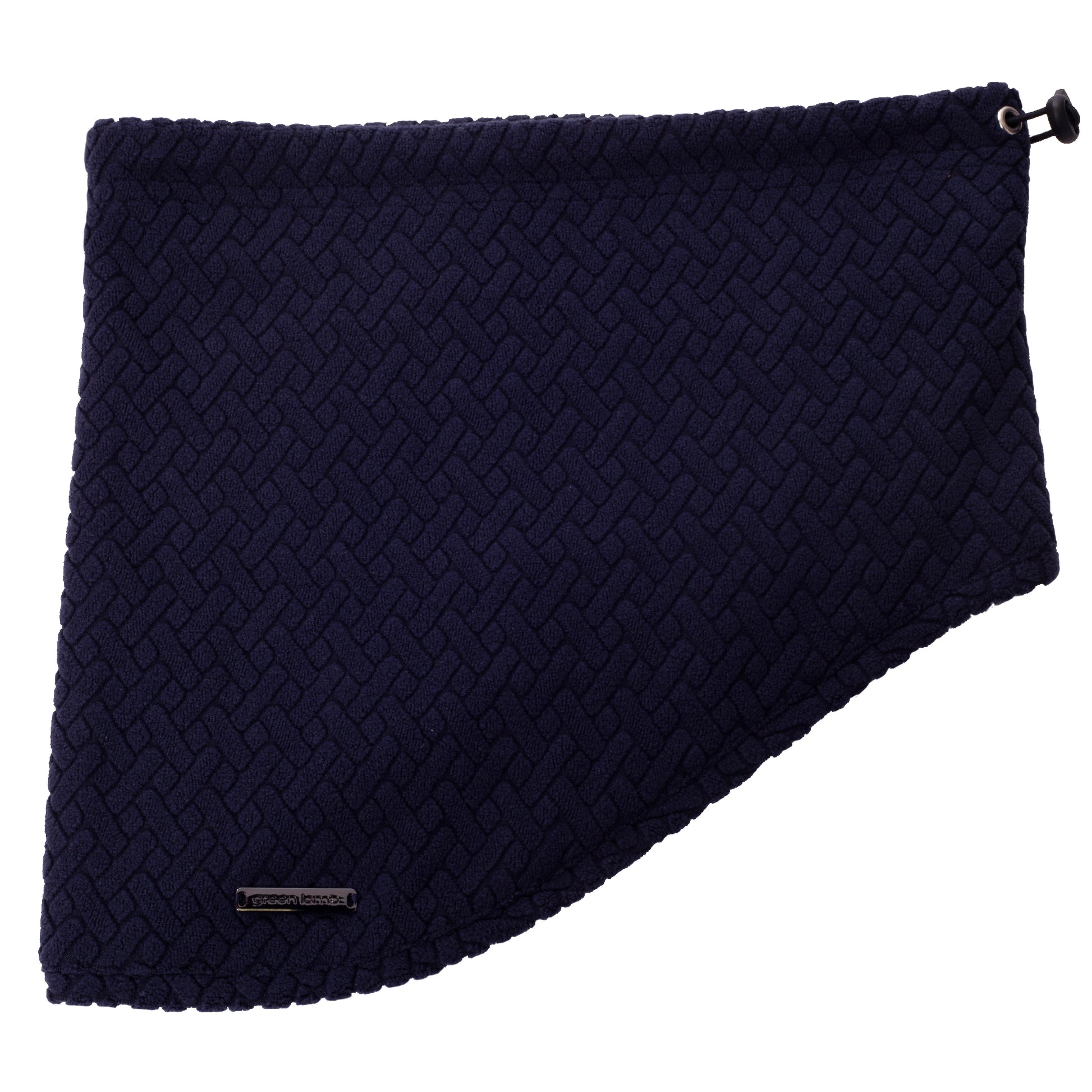 Green Lamb Ladies Textured Fleece Snood in Navy