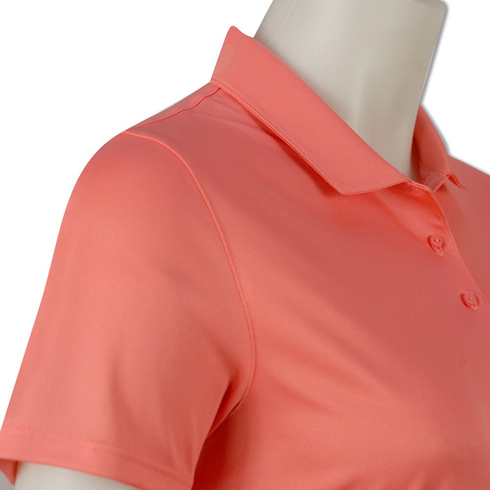 Puma Ladies Short Sleeve Golf Polo with DryCell in Georgia Peach - Last One Large Only Left