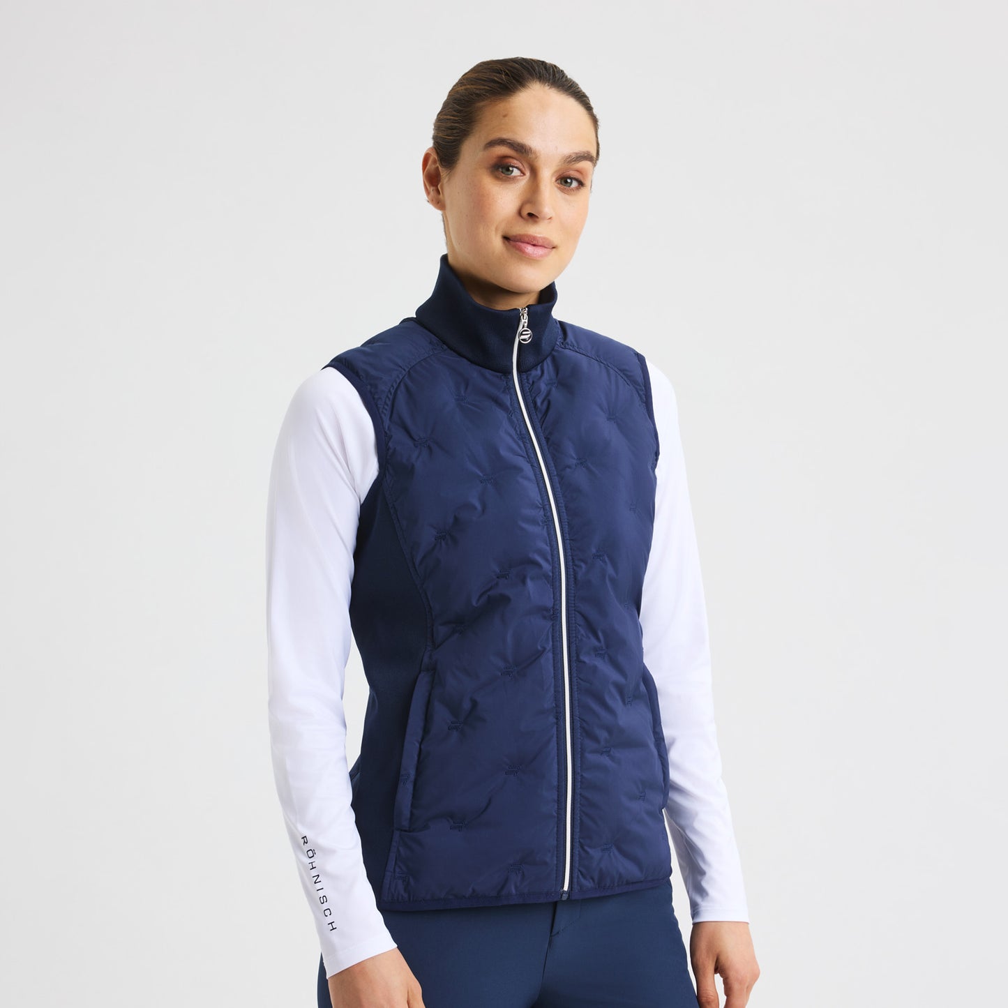 Rohnisch Ladies Navy Hybrid Quilted Gilet