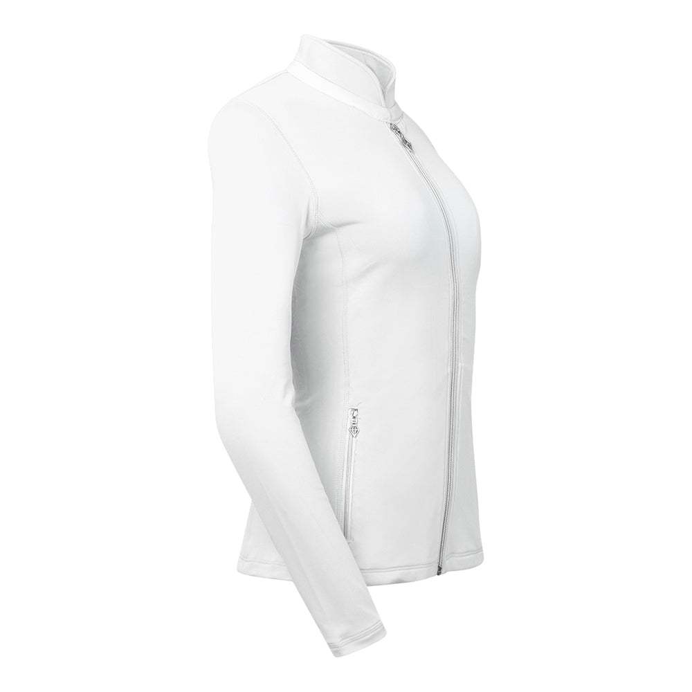Pure Golf Ladies Mid-Layer Stretch Jacket in White