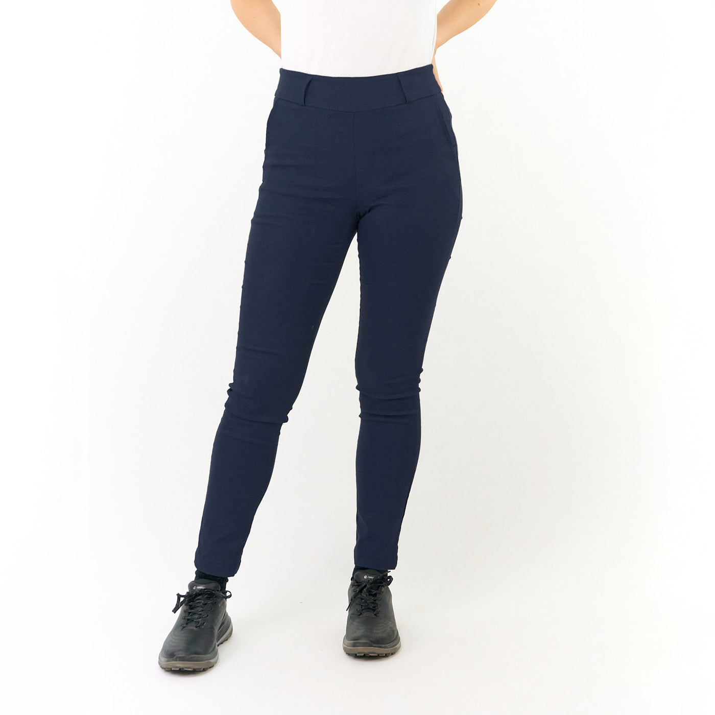 Pure Golf Ladies Pull-On Stretch Trouser in Navy