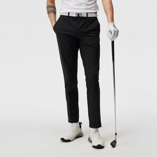 J.Lindeberg Mens Black Golf Trousers with Water Repellent Finish