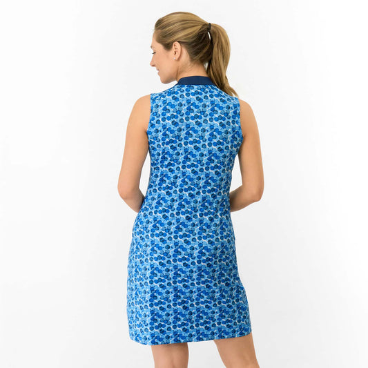 Pure Golf Sleeveless Dress in Abstract Geometric Print - Feel Fabulous, Play Fearlessly