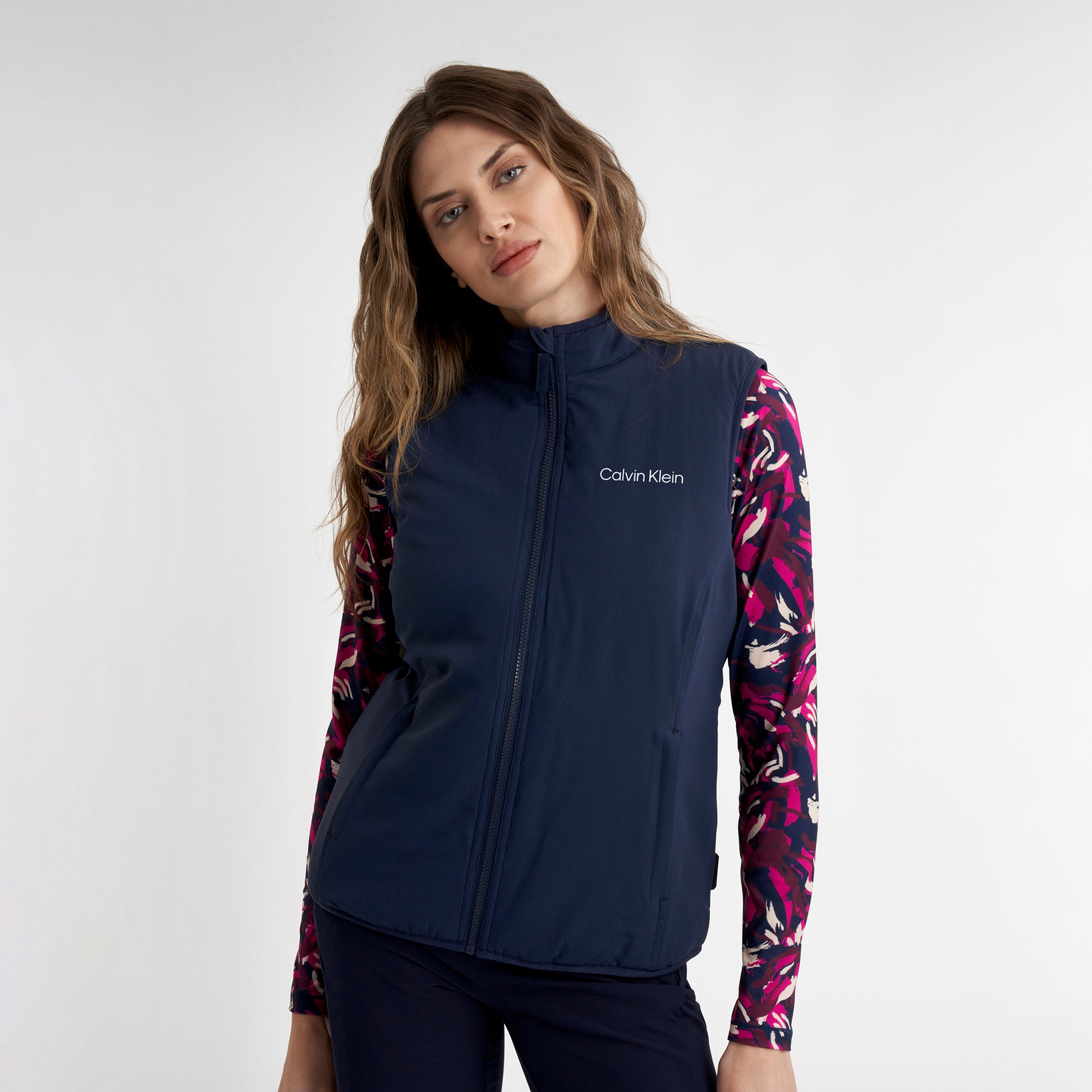 Calvin Klein Ladies Navy Quilted Gilet