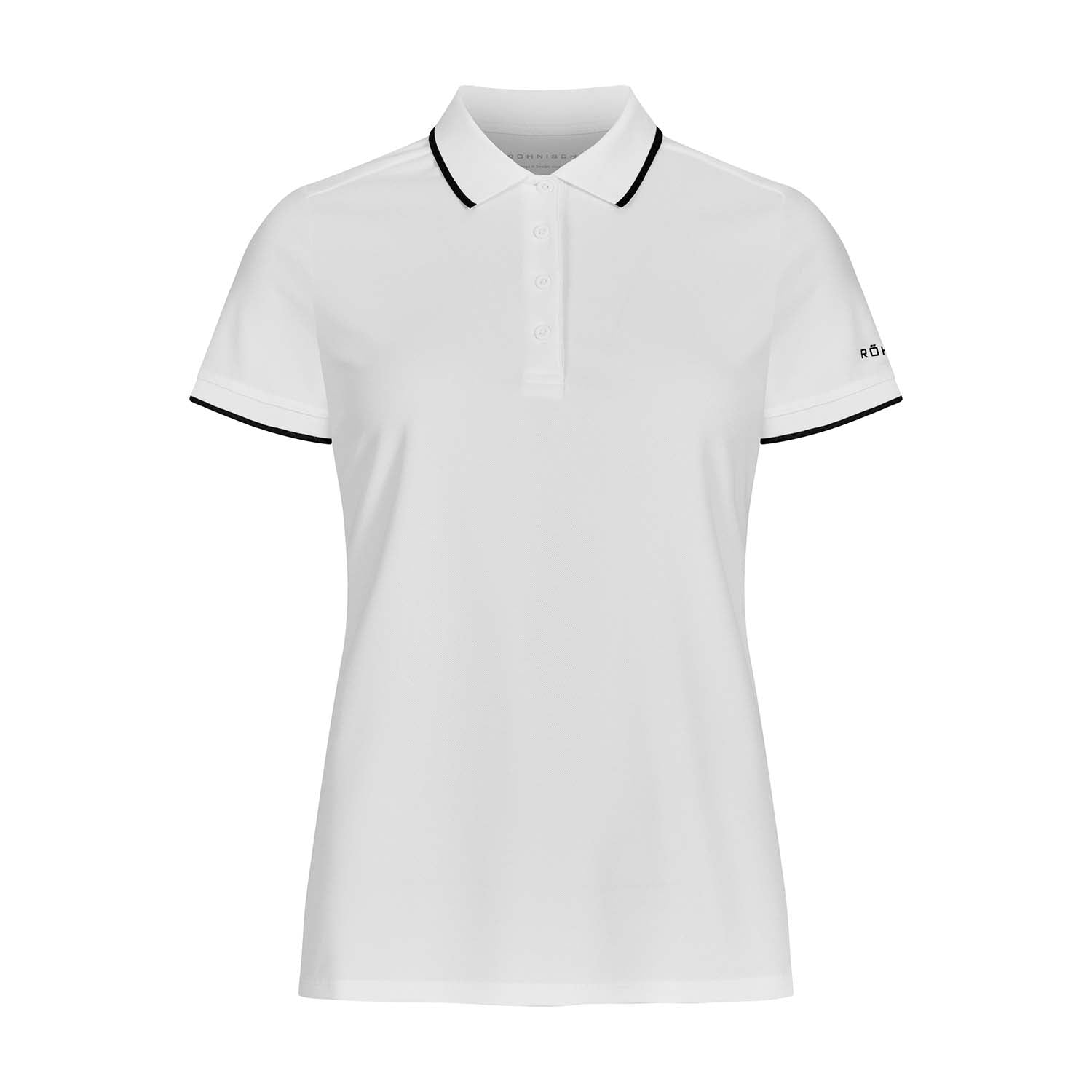 Rohnisch Classic White Polo Shirt with Contrast Trim