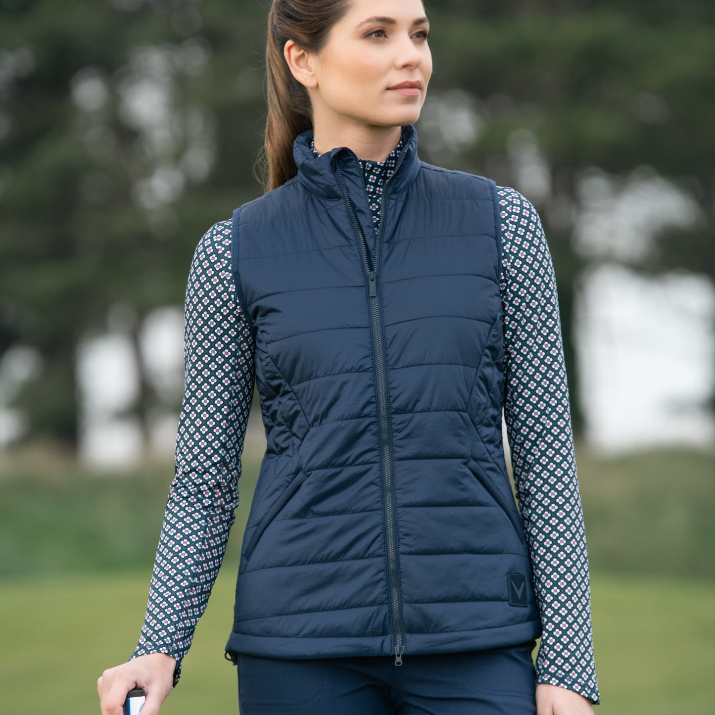 Callaway Ladies Golf Quilted Gilet with Primaloft in Navy