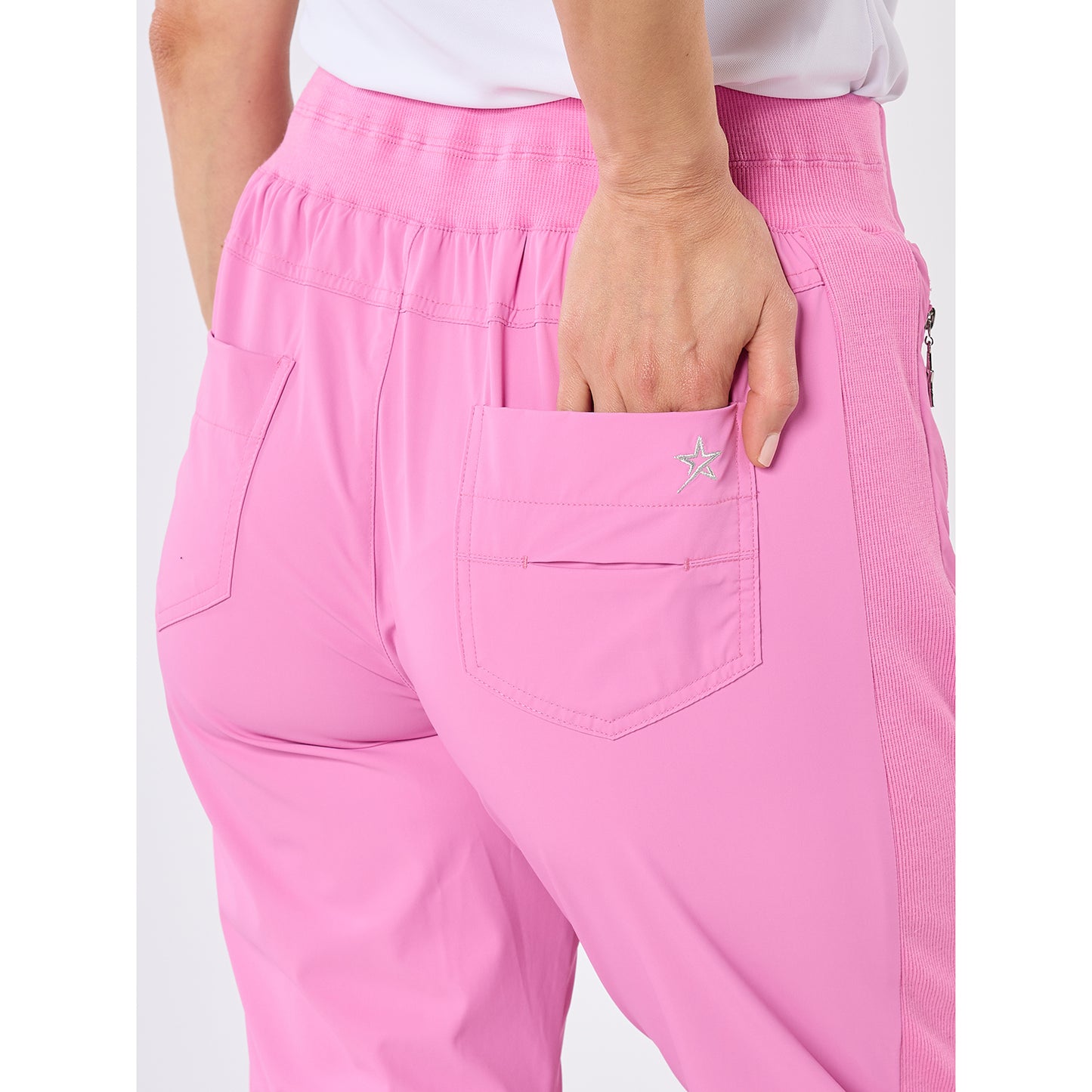 Swing Out Sister Ladies Pull-On Capris - Stretch Woven Comfort for Effortless Movement