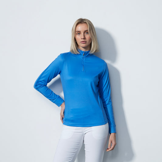 Daily Sports Ladies Long Sleeve Golf Polo in Cosmic Blue