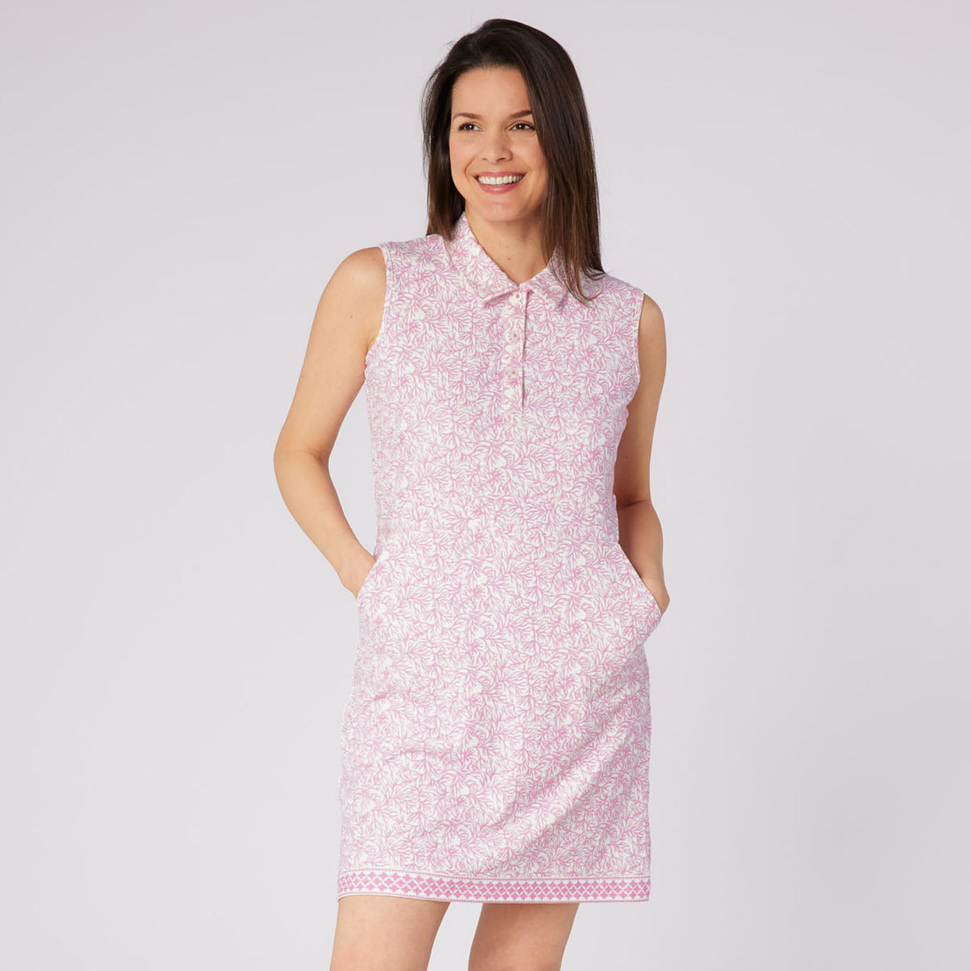 Swing Out Sister Ladies Sleeveless Gentle A-Line Golf Dress for Effortless Style from Fairway to Clubhouse