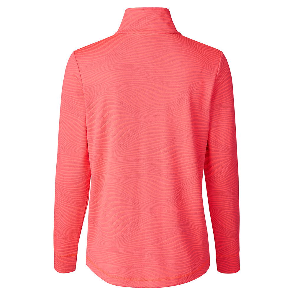 Daily Sports Ladies Full Zip Wave Print Mid-layer Golf Top