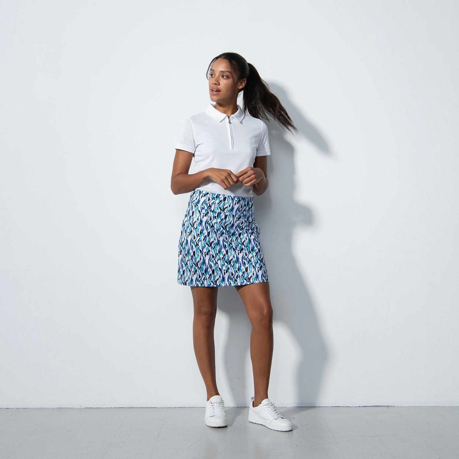 Daily Sports Ladies Pull-On Skort in Abstract Brushstroke Print