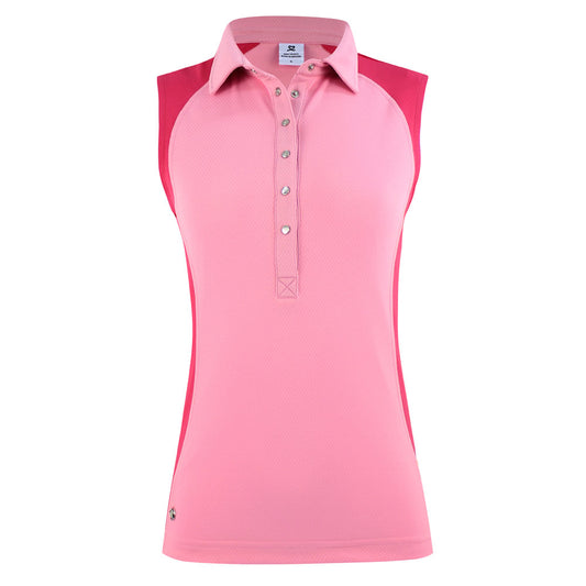 Daily Sports Ladies Sleeveless Polo in Lipstick & Fruit Punch - XL Only Left