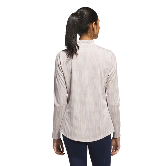 adidas Golf Ladies Jacquard Mock Neck Top