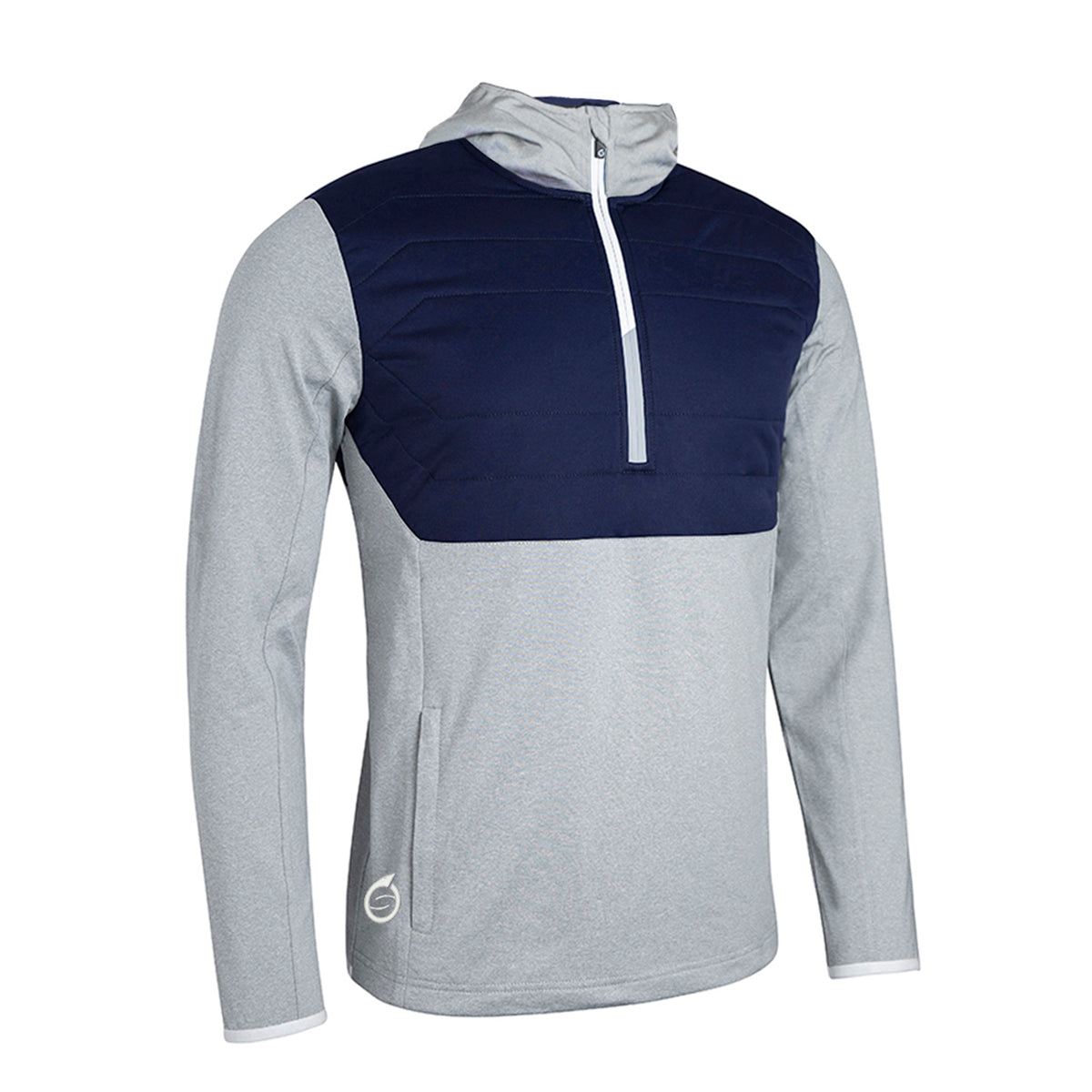 Sunderland Mens Hybrid Showerproof Mid-Layer with Contrast Quilted Panels and Hood