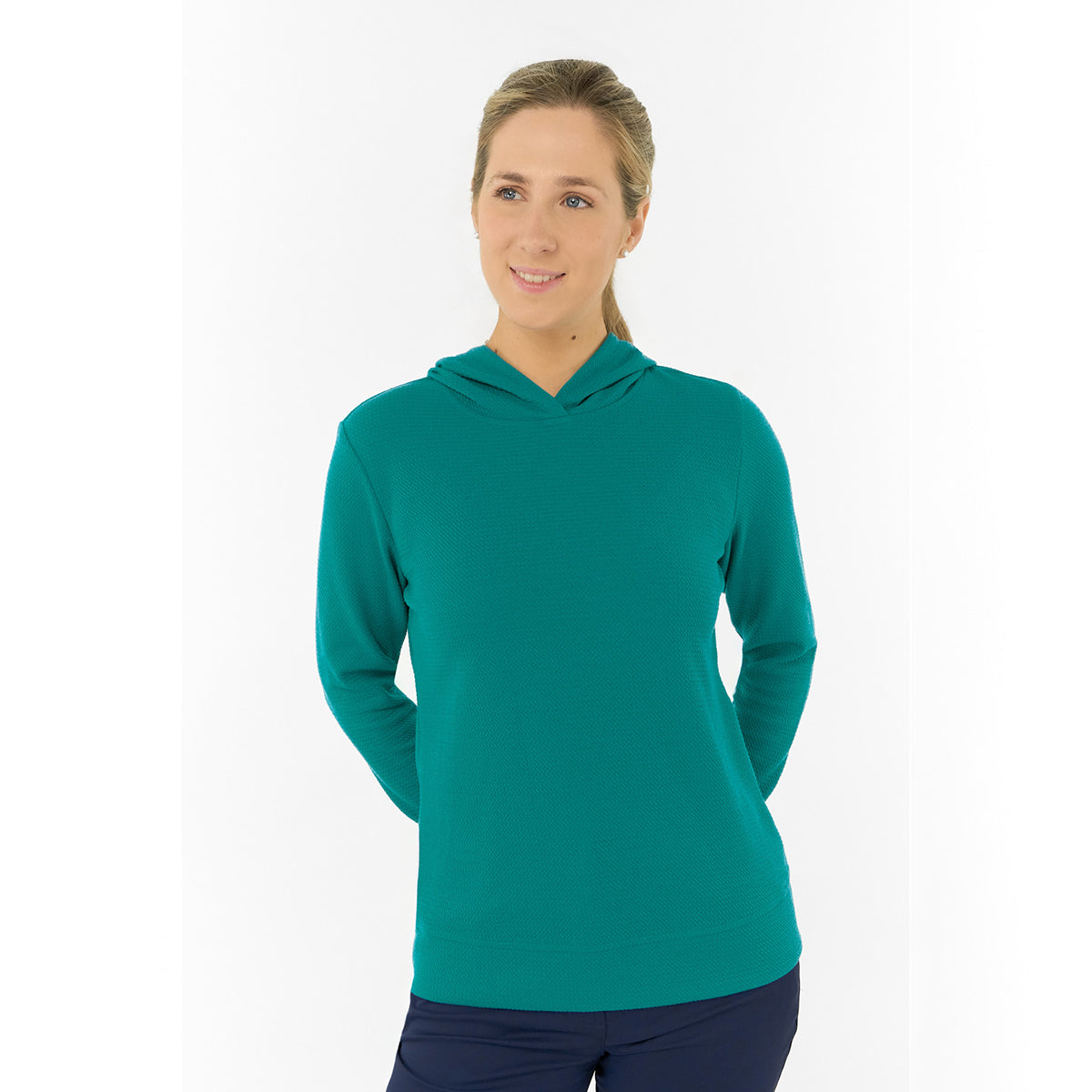 Pure Ladies Textured Fabric Hoodie