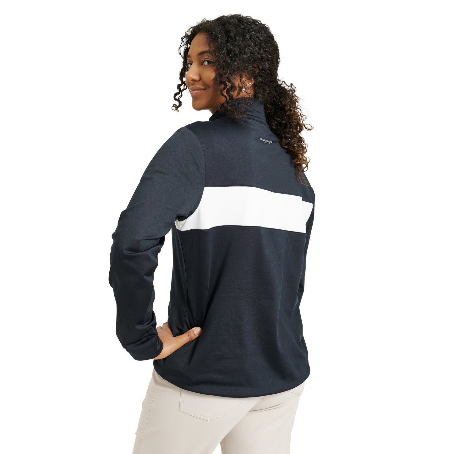 Abacus Ladies Colour Block Mid-Layer Top in Navy